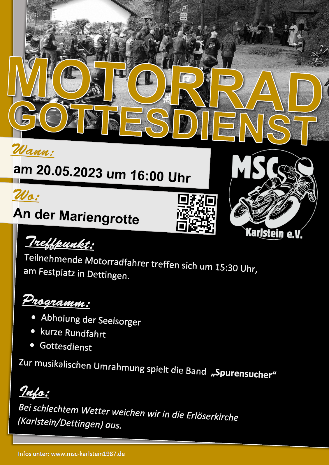 Flyer Motorradgottesdienst 2023